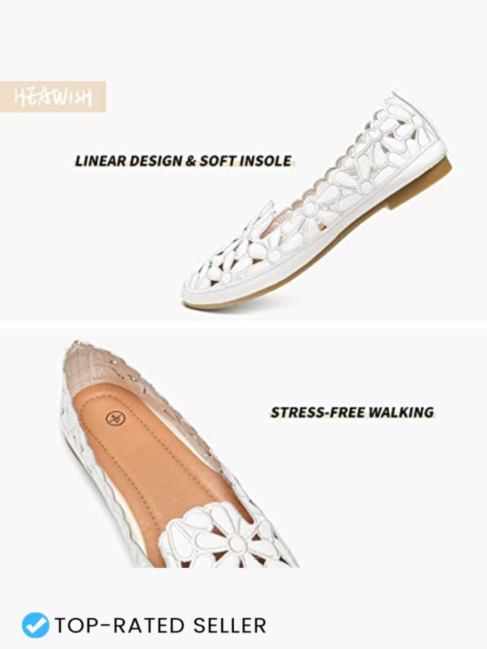 Ballet Flats Slip On Floral PU Leather Round Toe Dress Shoes Foldable Travel - Picture 5 of 7
